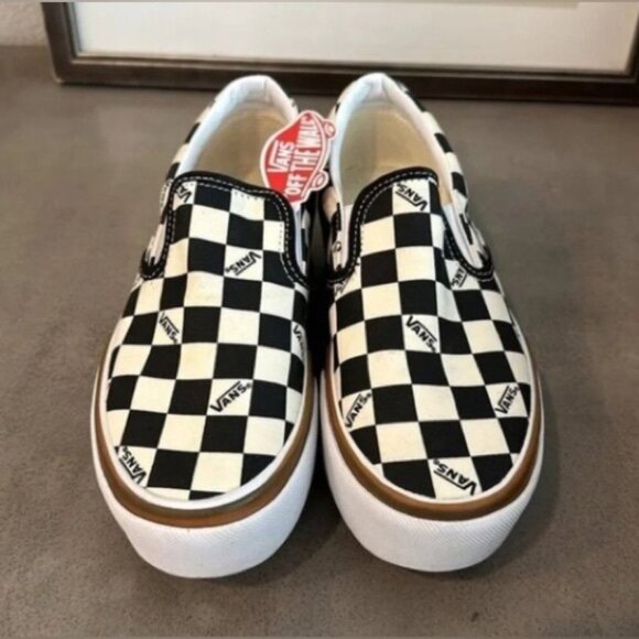 VANS Era Stacked Checkerboard Slip On CanvasShoes